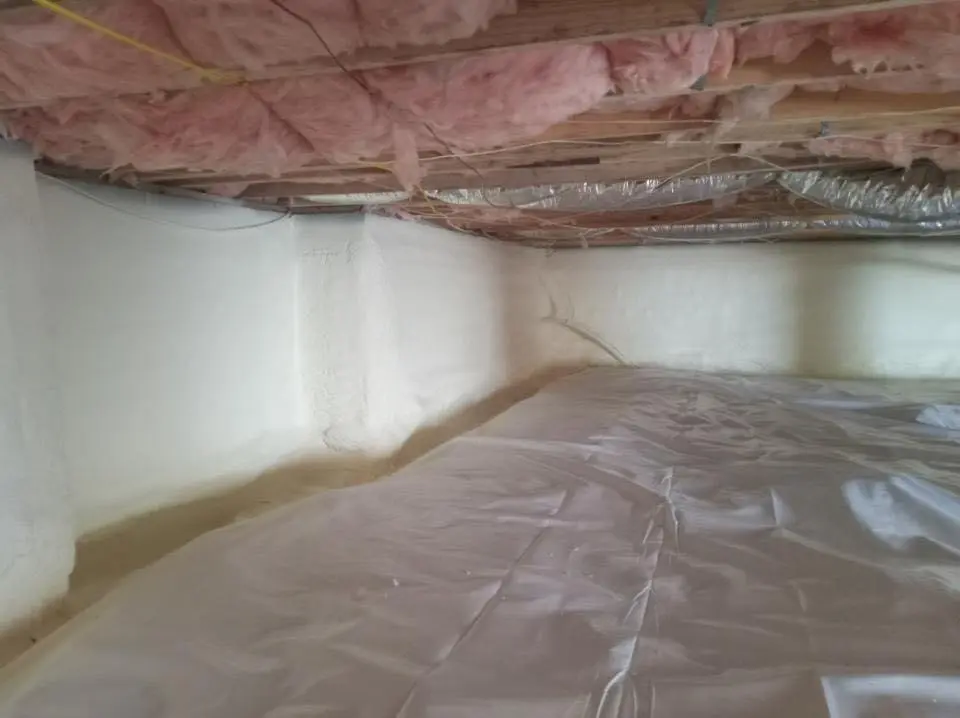 Crawl space encapsulation with closed-cell spray foam for Attic Insulation in South Jordan